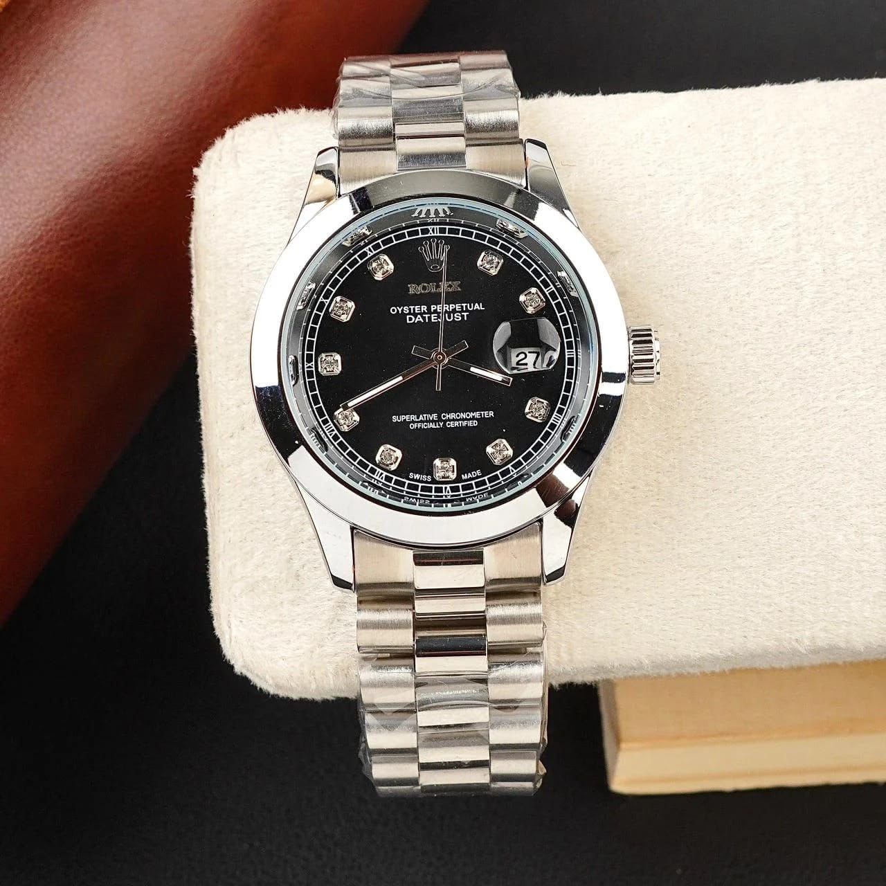 Men - Date Only - Silver With Black Dial CL