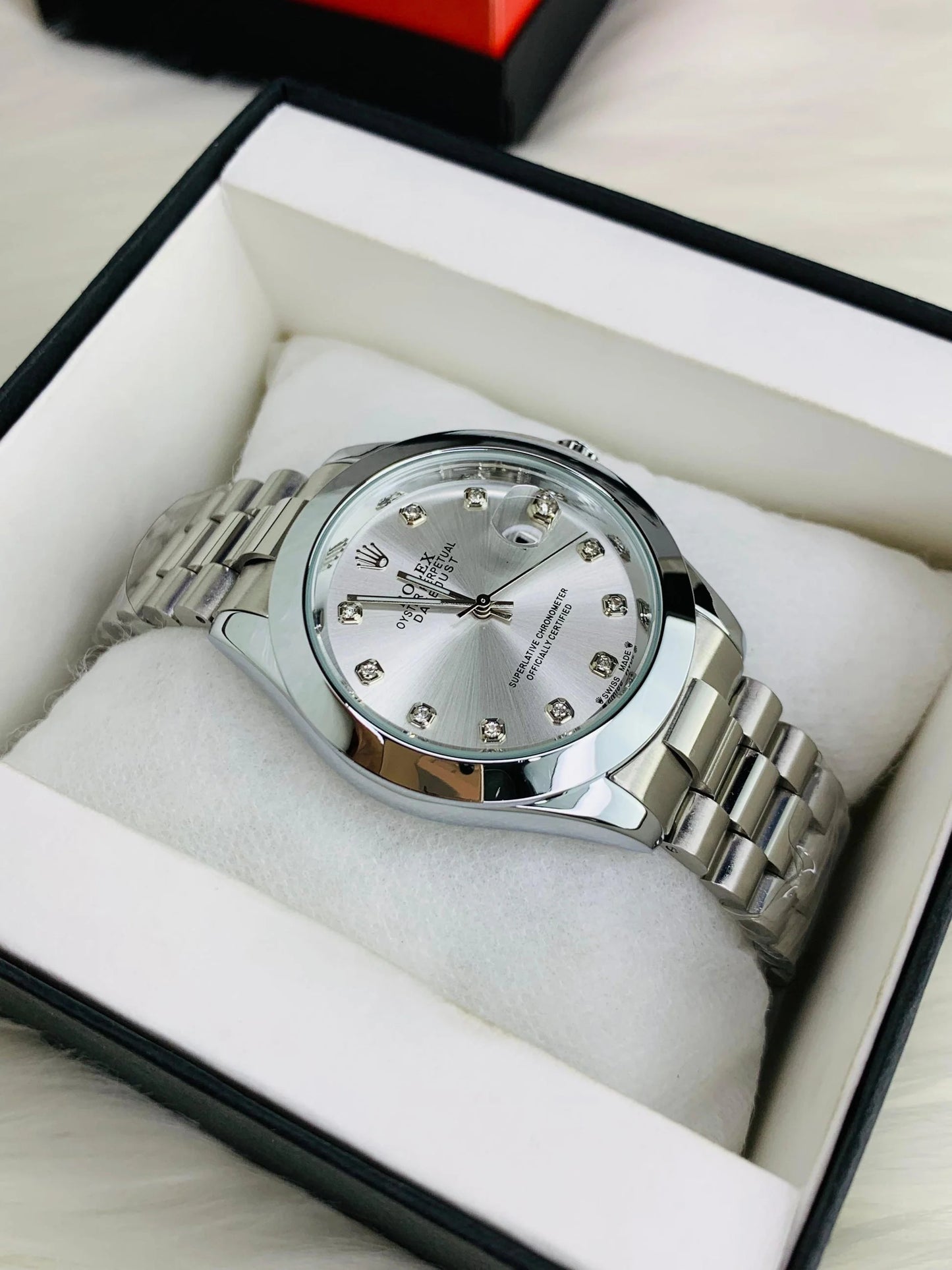 Men - Date Only - Silver With White Dial